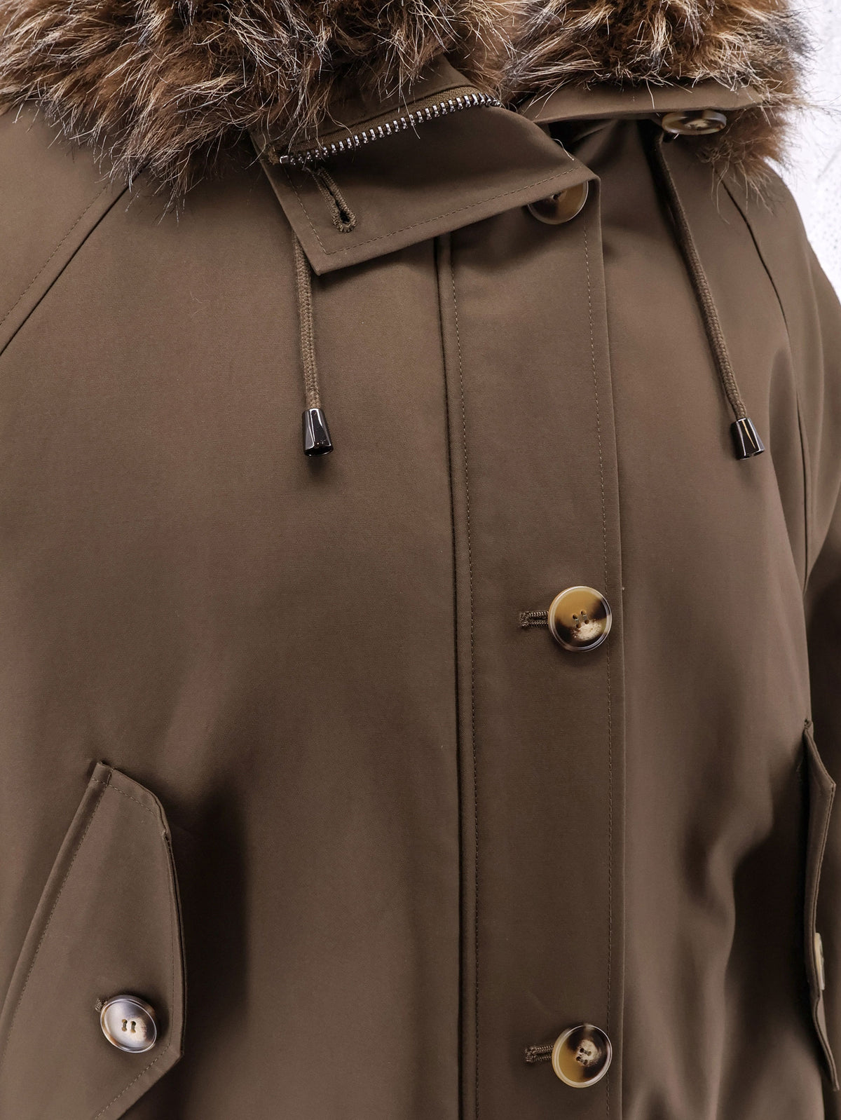 Reversible faux fur parka jacket