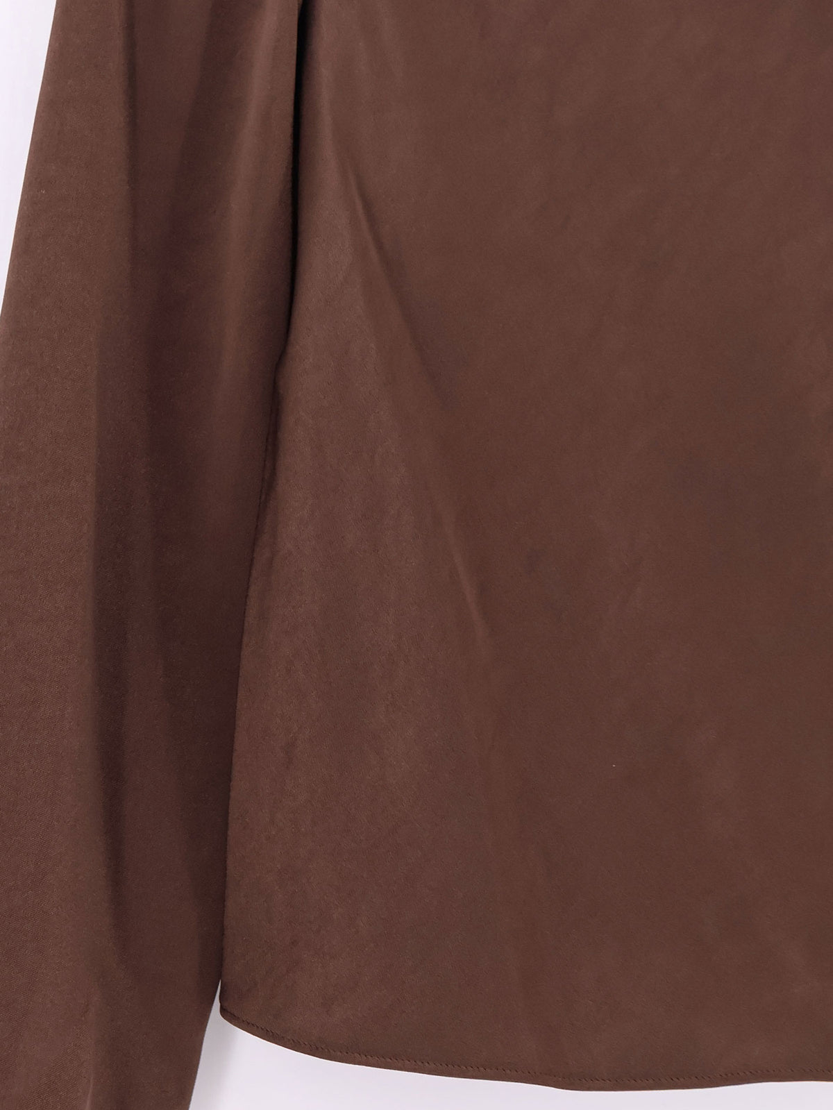 Satin shirt with draped neckline