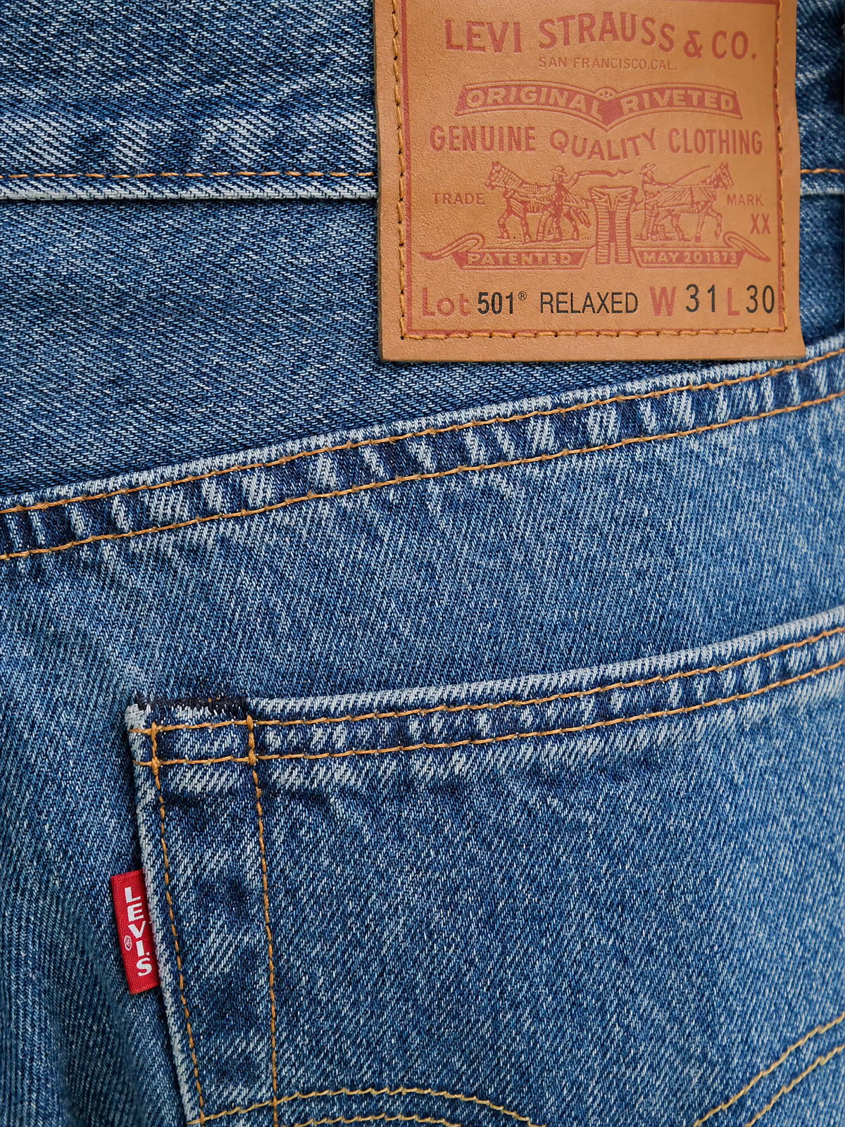 Denim blue jeans