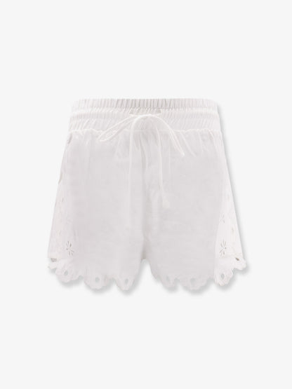 Linen perforated shorts thumbnail