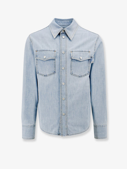 Denim shirt with mother-of-pearl buttons thumbnail