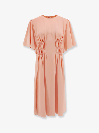 Abito in seta con drappeggio frontale thumbnail