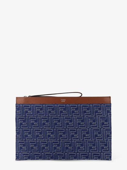 FF Jacquard denim clutch thumbnail