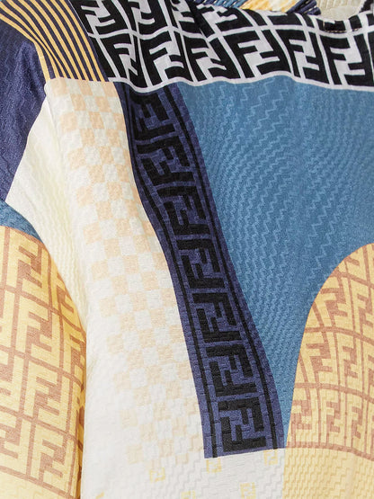 Reversible patchwork silk bomber thumbnail