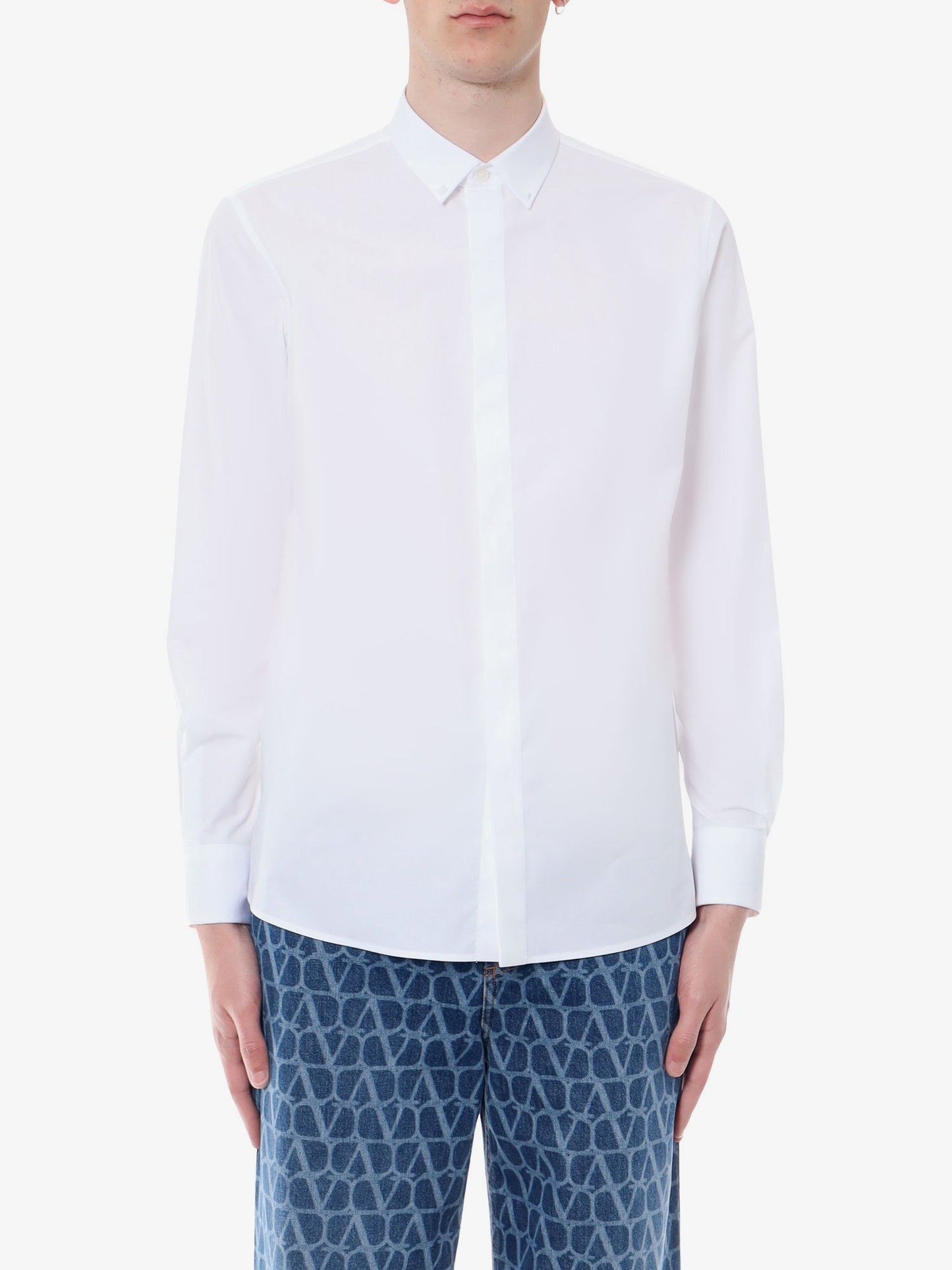 Cotton shirt with rockstud untitled studs