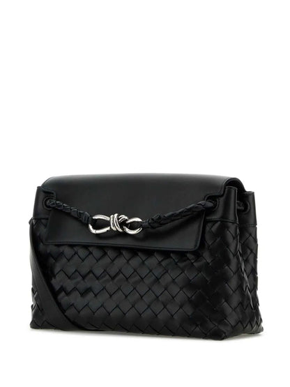 Andiamo messenger leather bag with Intrecciato motif thumbnail