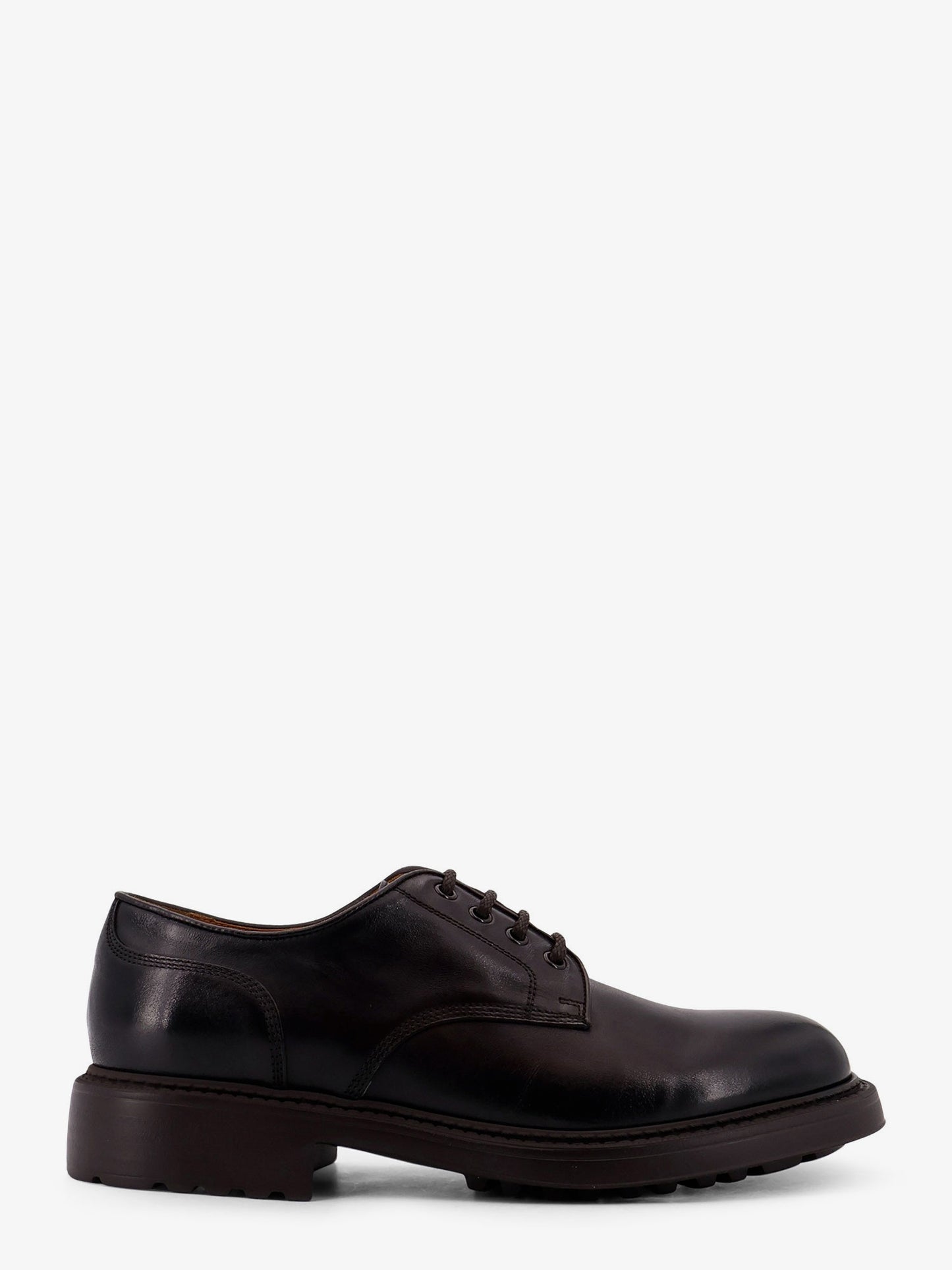 Derby leather lace-up shoe