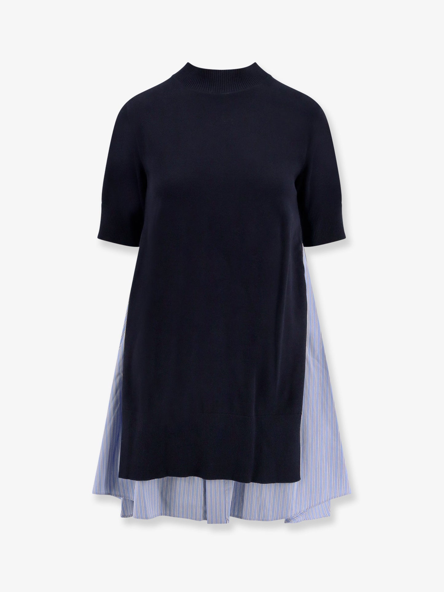 Cotton dress with fabric inserts