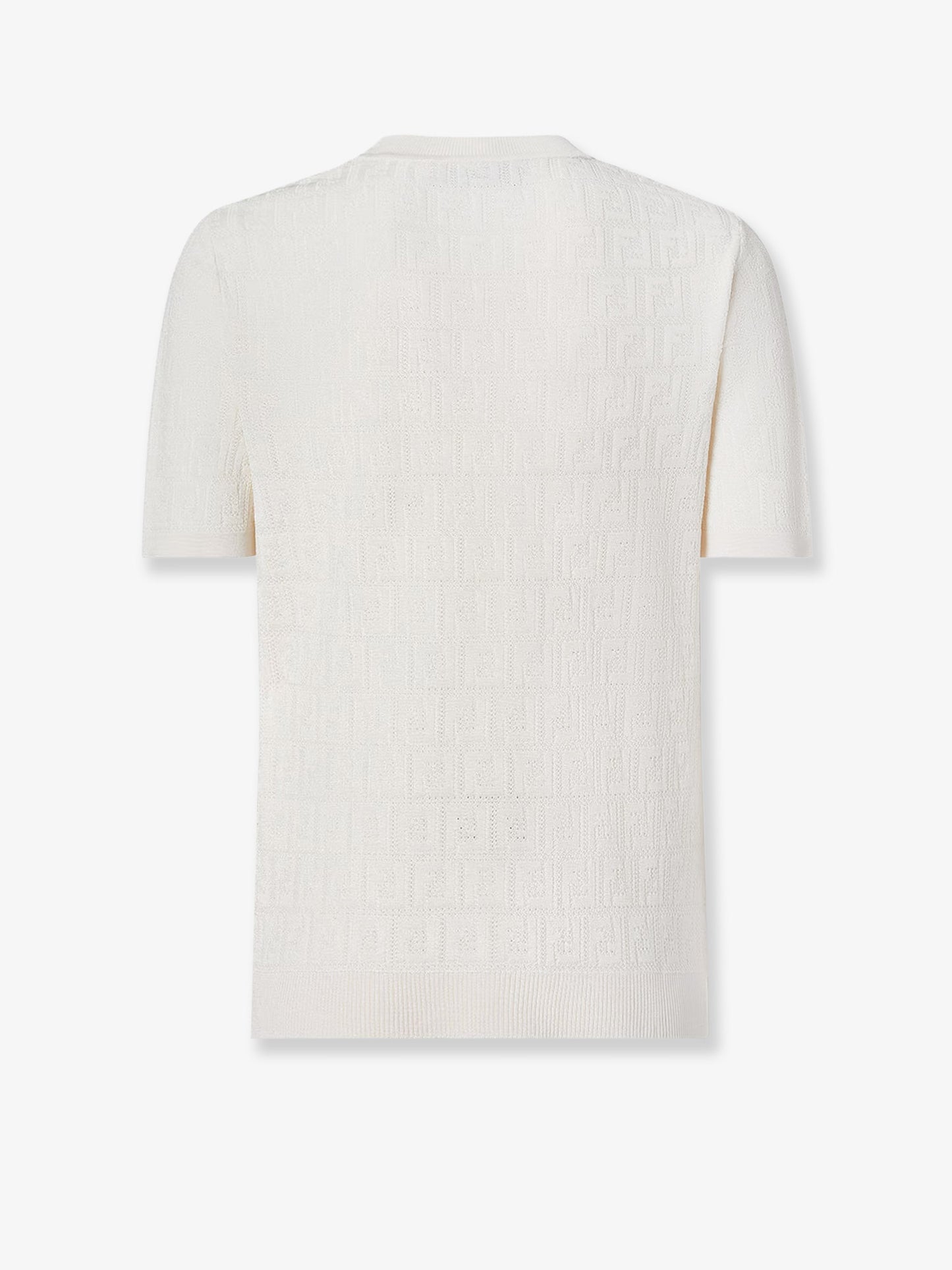 Cotton blend T-shirt with all-over FF logo