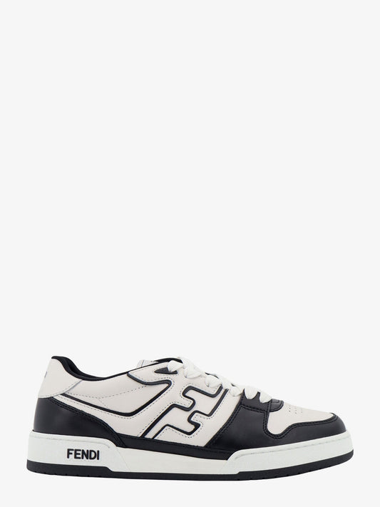 Sneakers in pelle con logo ff laterale