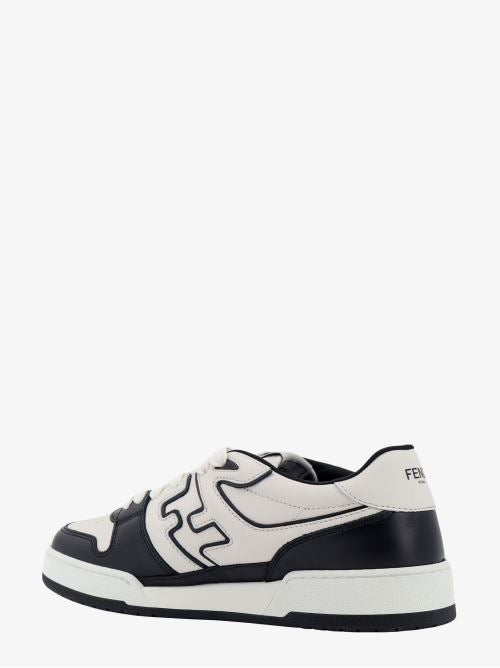 Leather sneakers with ff lateral logo