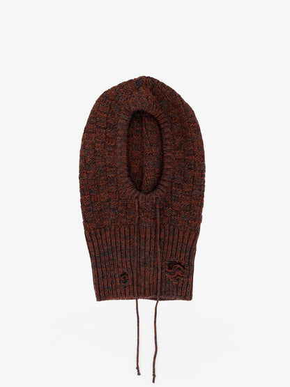 Wool blend balaclava with distressed effect thumbnail