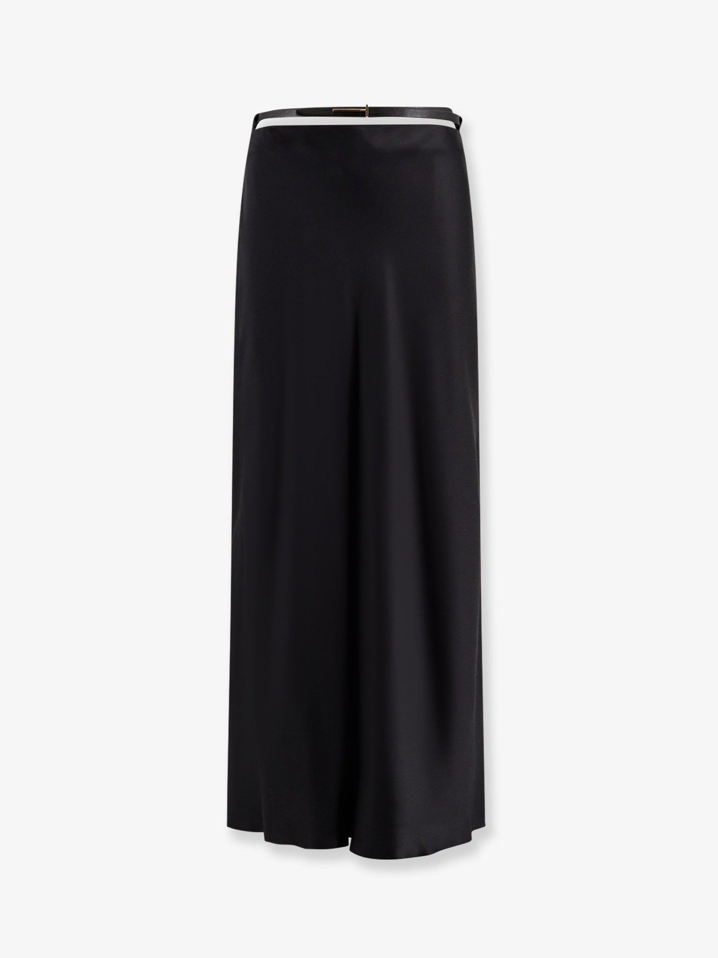 Silk midi skirt