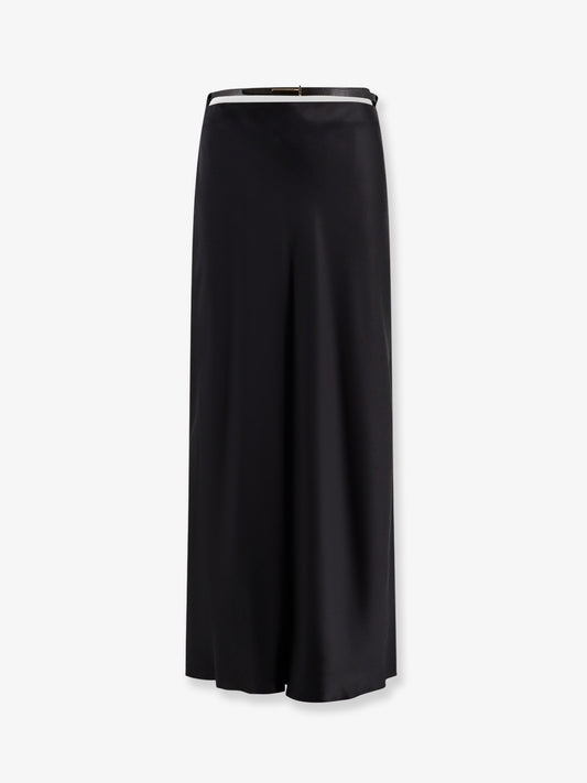 Silk midi skirt