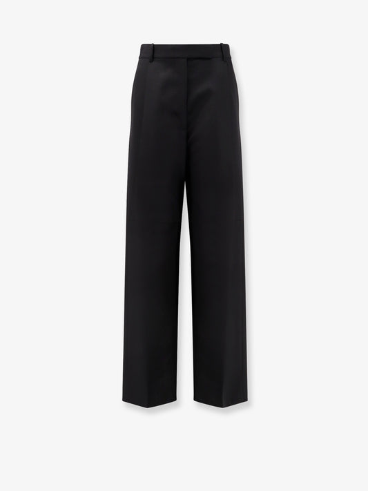 Pleated wool trousers