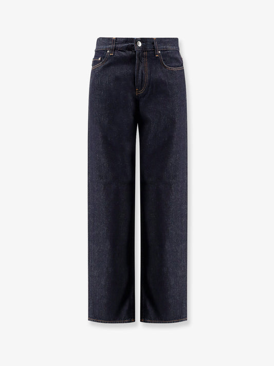Low straight denim jeans