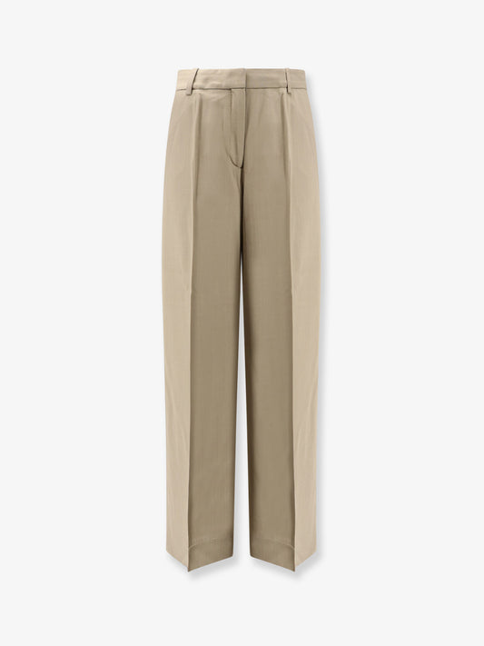 Viscose and wool trousers