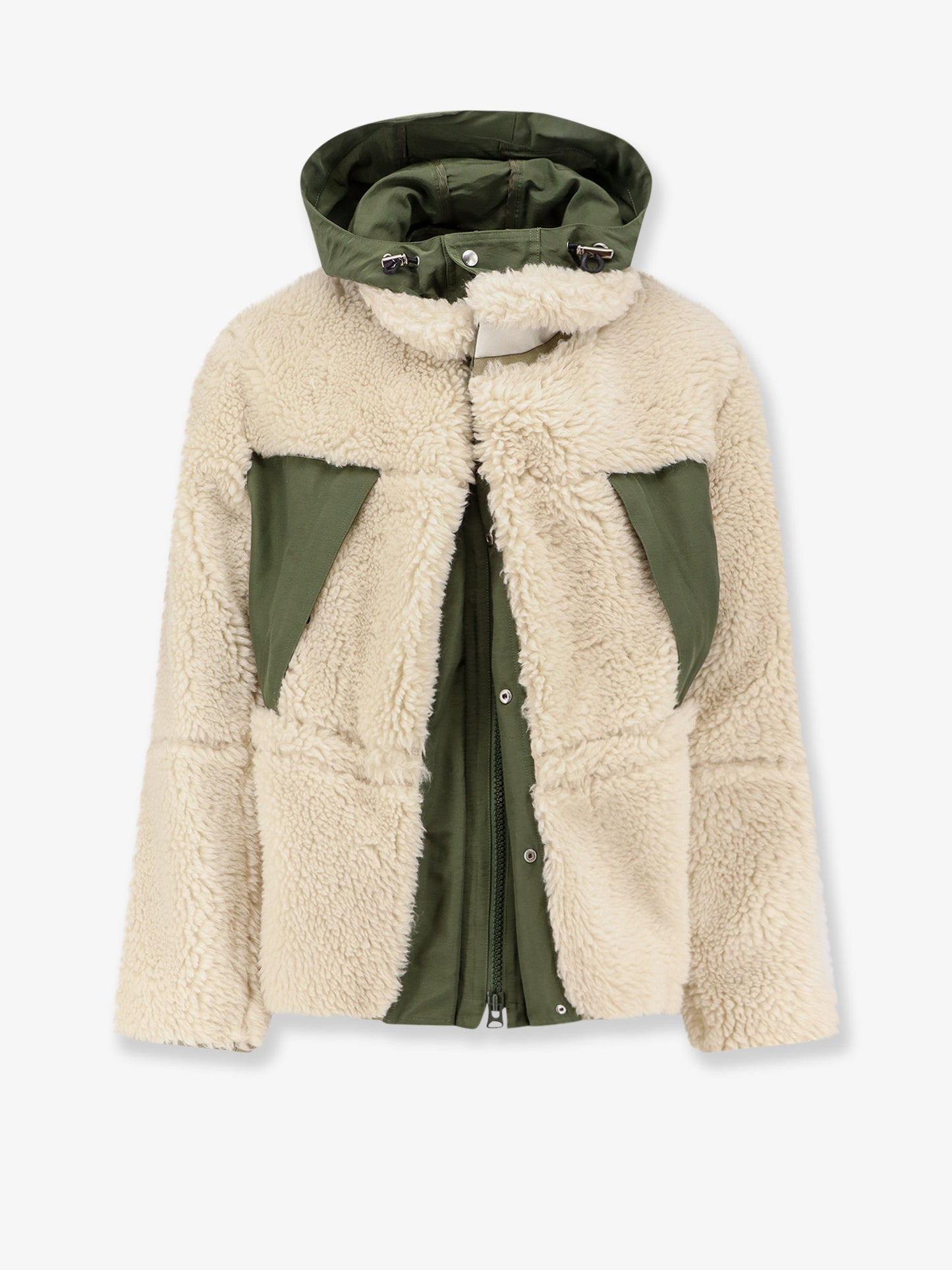Eco shearling and nylon jacket