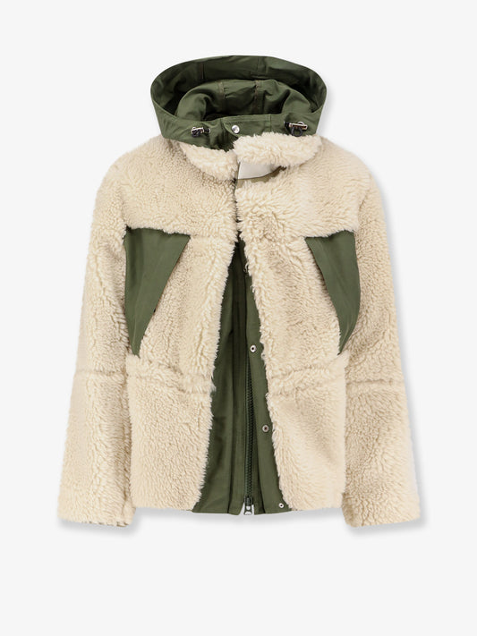 Eco shearling and nylon jacket