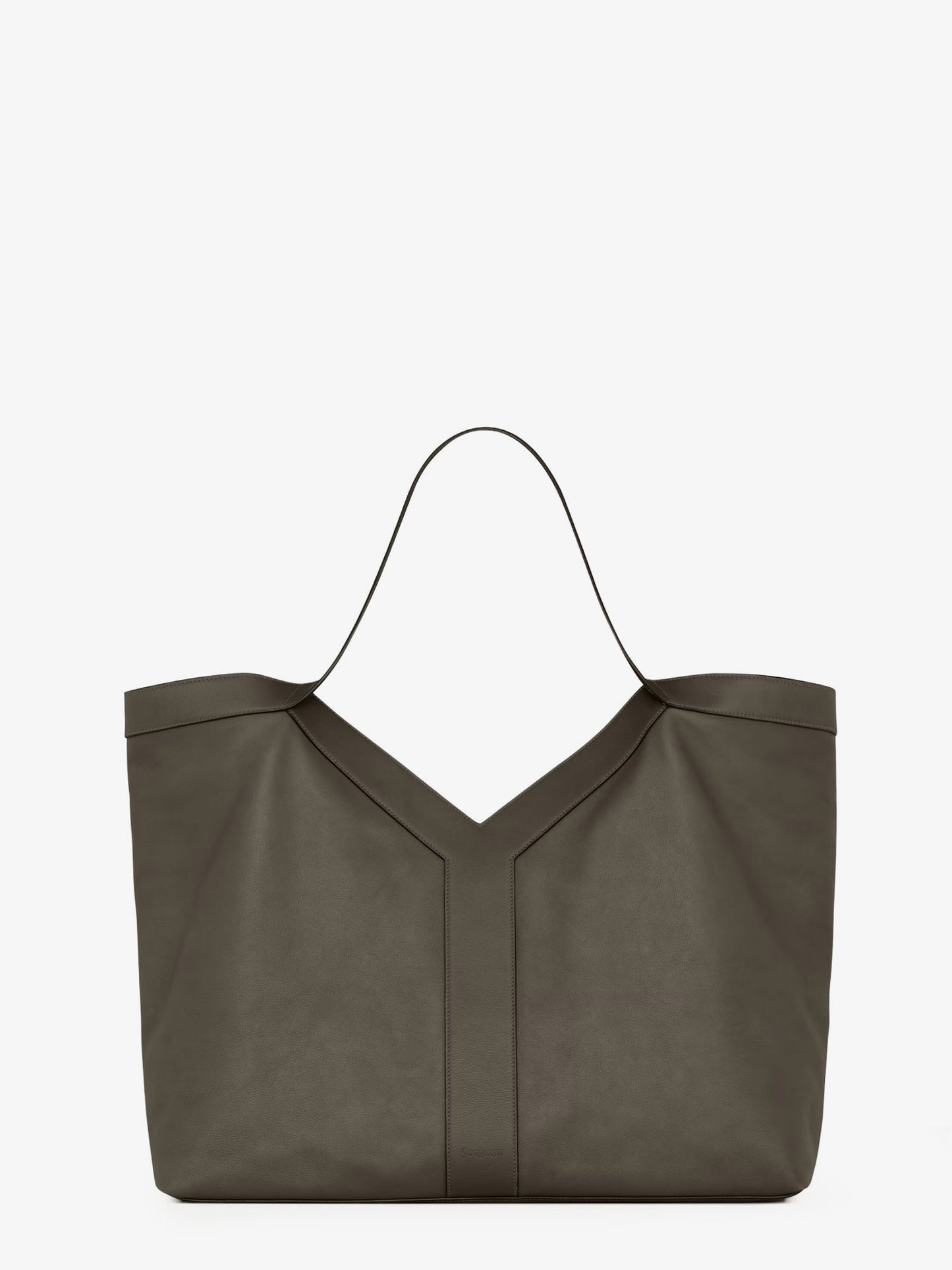 Y Oversize leather tote bag