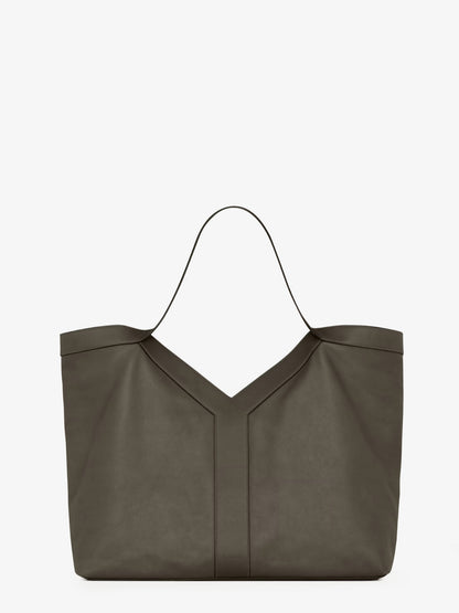Y Oversize leather tote bag thumbnail