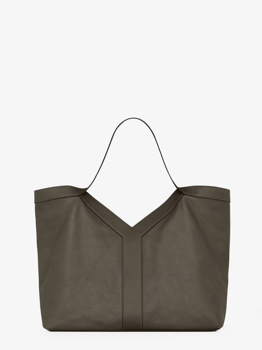 Y Oversize leather tote bag