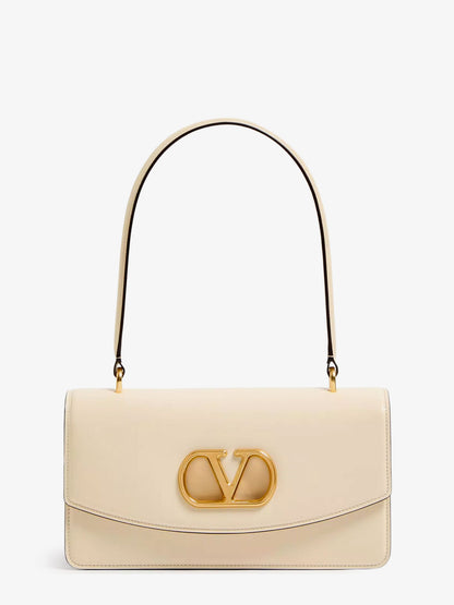 Leather Vlogo shoulder bag thumbnail