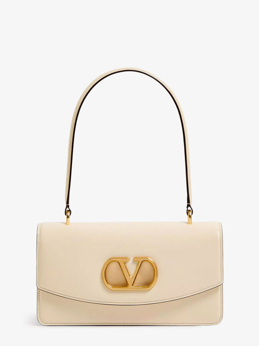 Leather Vlogo shoulder bag