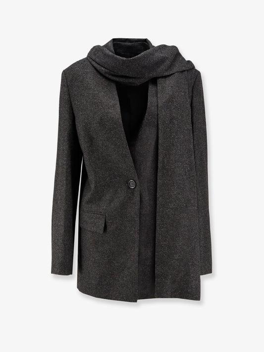 Viscose and wool blazer