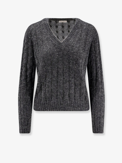 Wool blend sweater with all-over sequins thumbnail