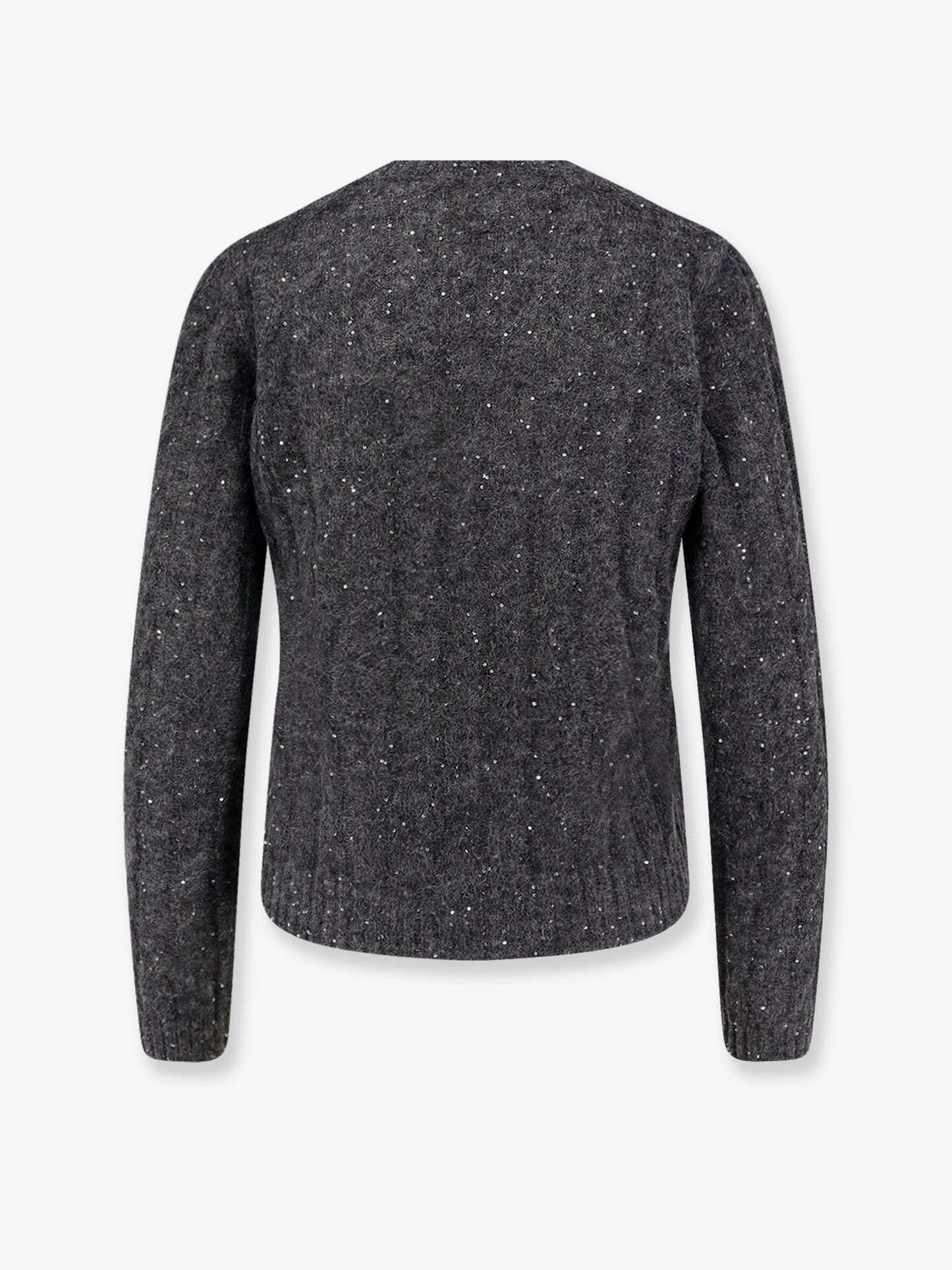 Wool blend sweater with all-over sequins