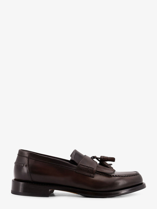 Leather loafers with tassels