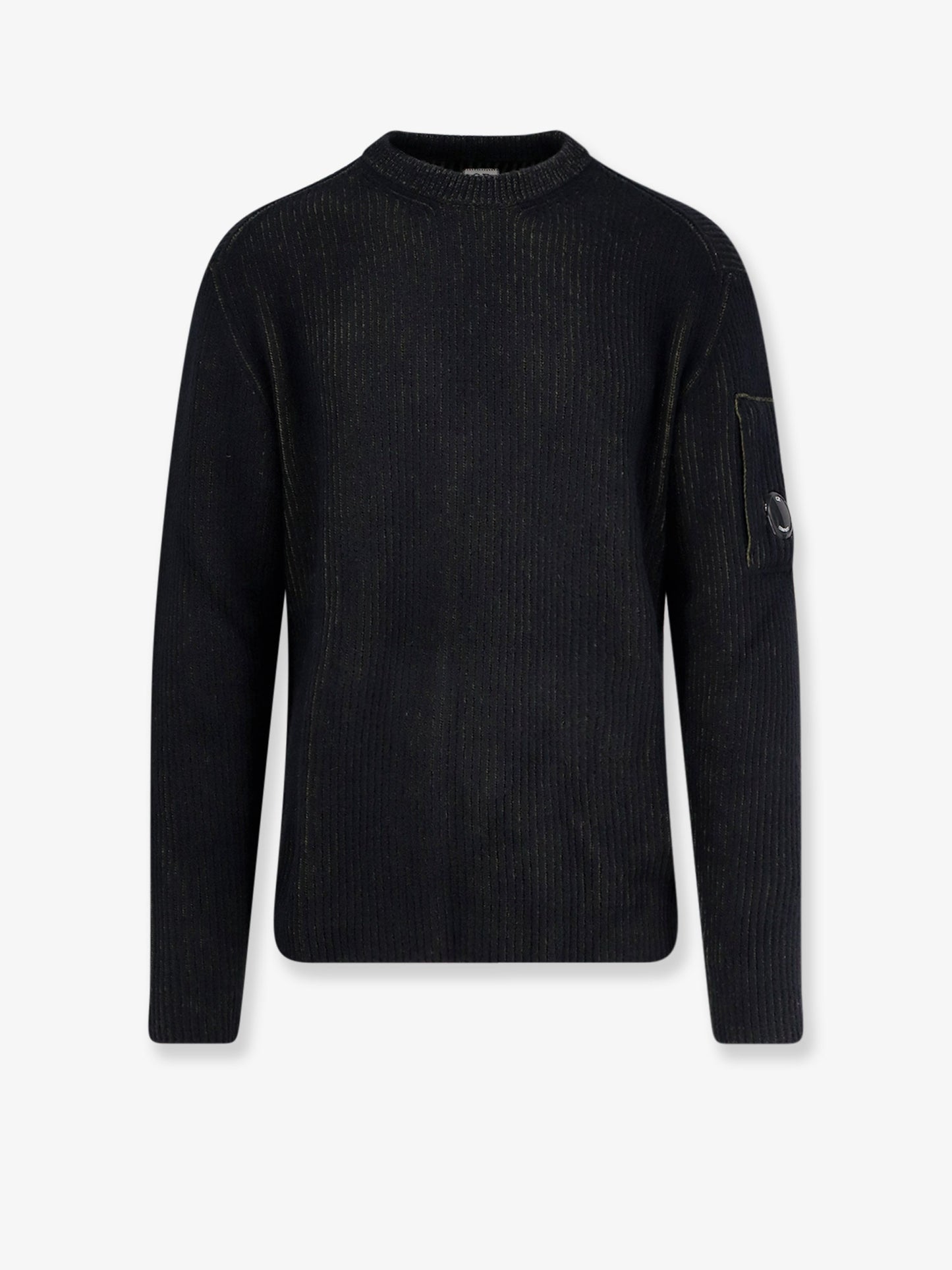 Fleece knit ribbed sweater
