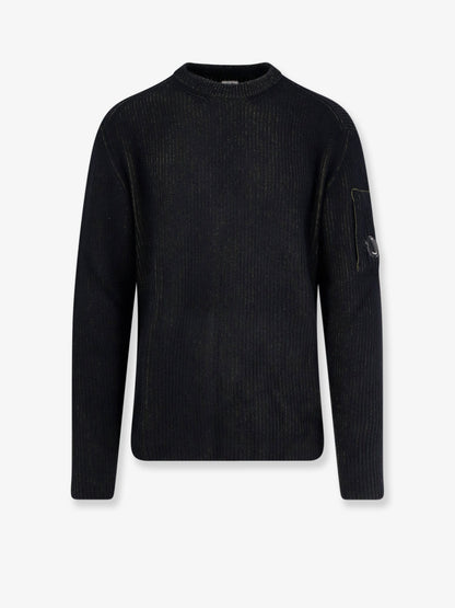 Fleece knit ribbed sweater thumbnail