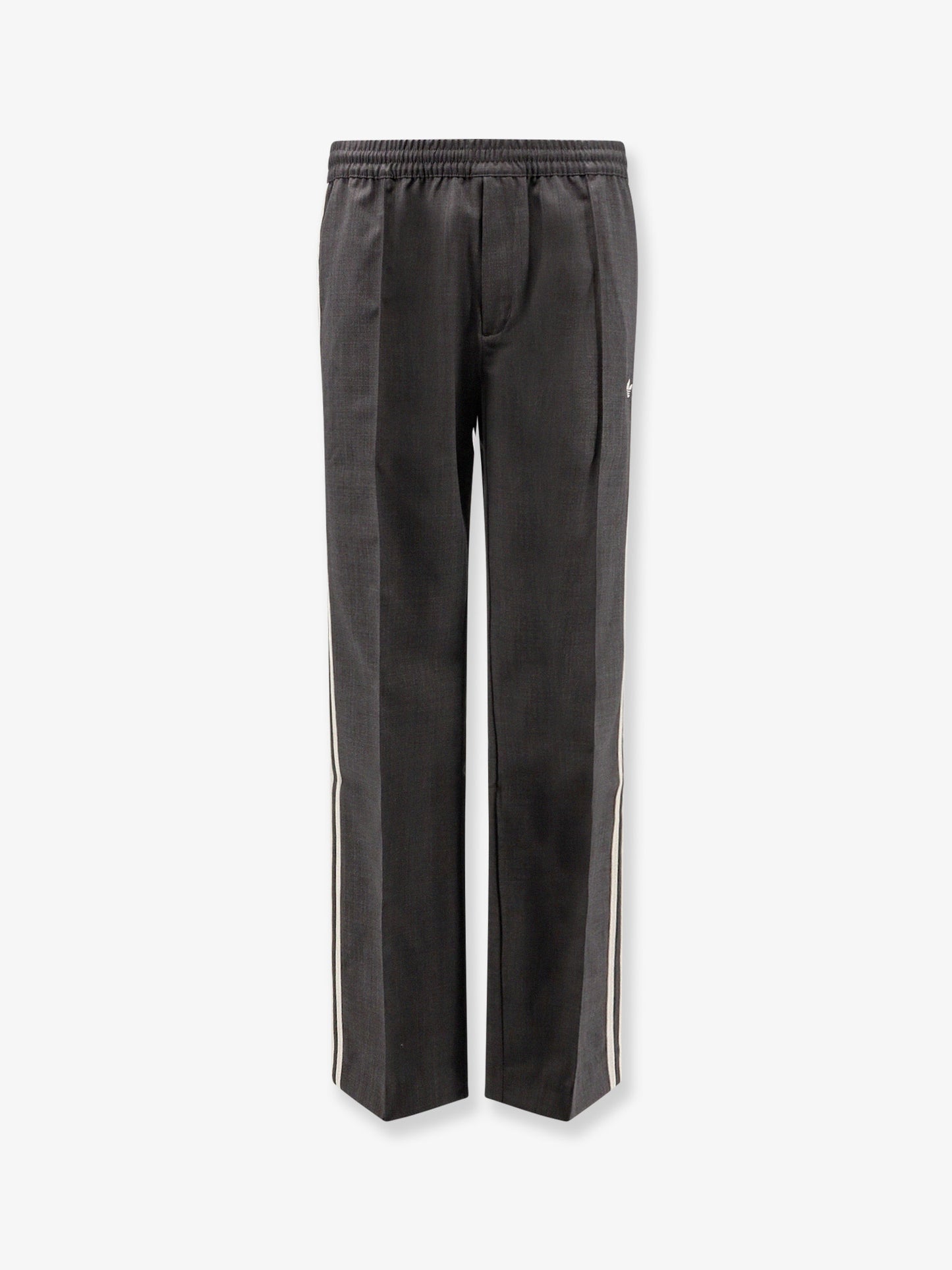 Wool blend trousers with iconic detail on the side
