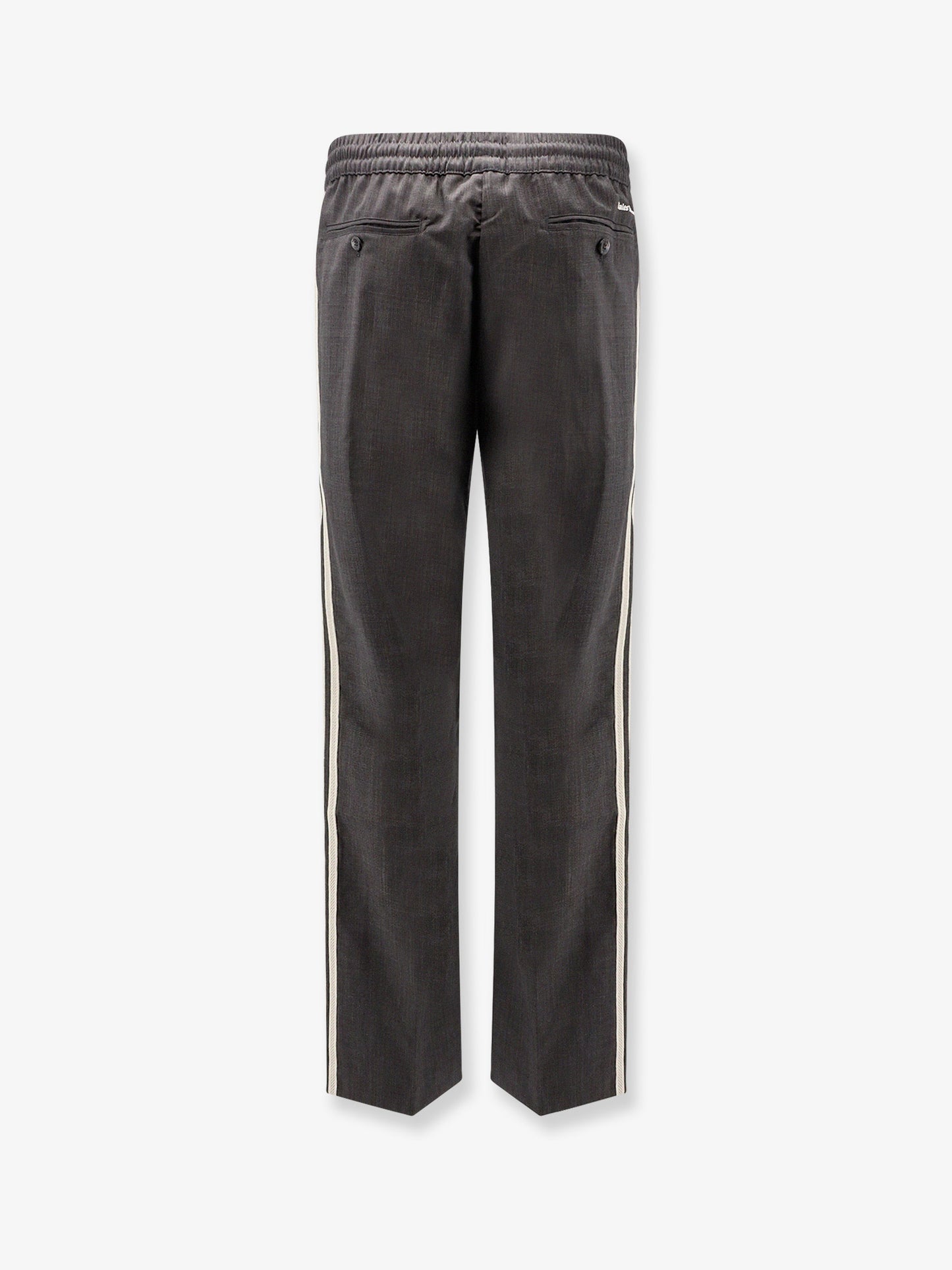 Wool blend trousers with iconic detail on the side