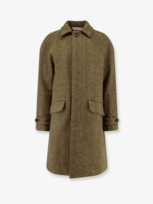 Wright herringbone wool coat