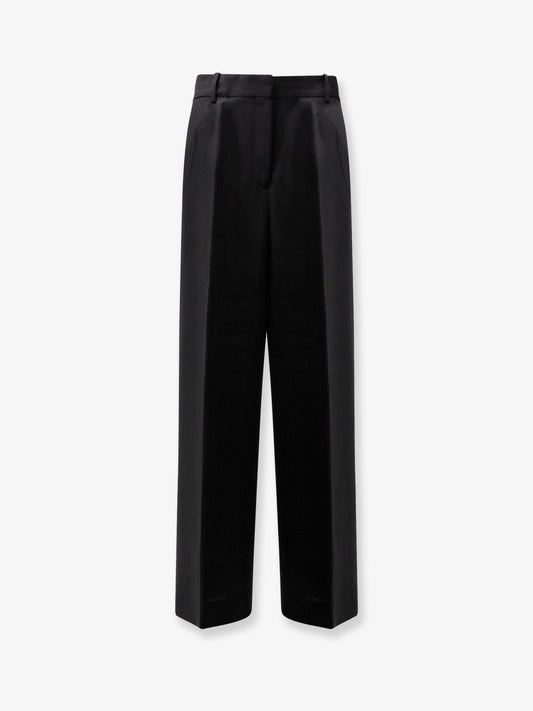 Viscose and wool trousers