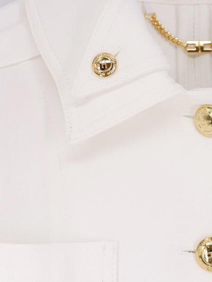 Cropped viscose jacket thumbnail