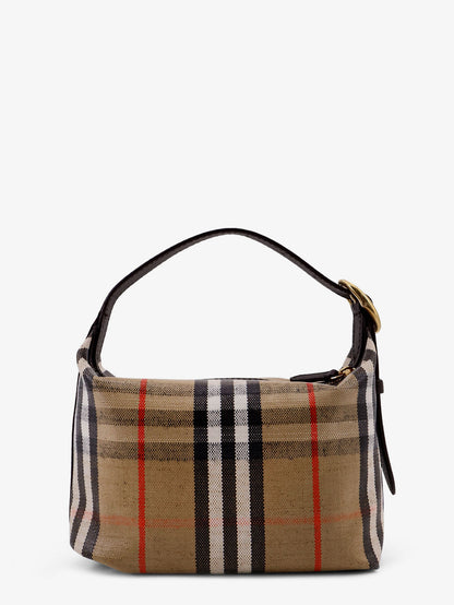 Coated canvas handbag with check pattern thumbnail