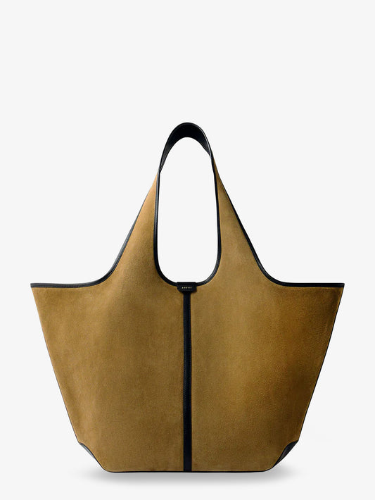 Douce suede and leather shoulder bag