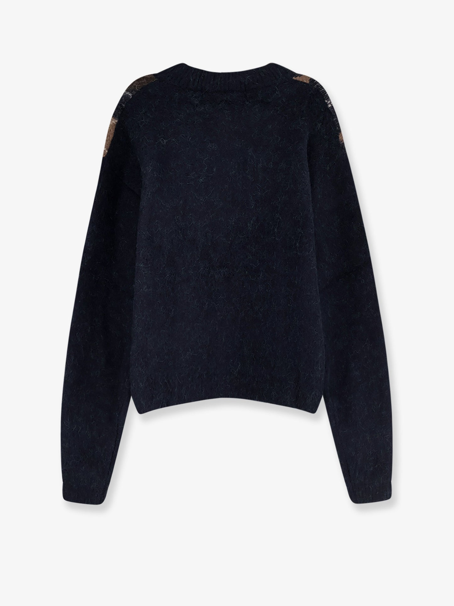 Unisex diamond pattern alpaca blend cardigan