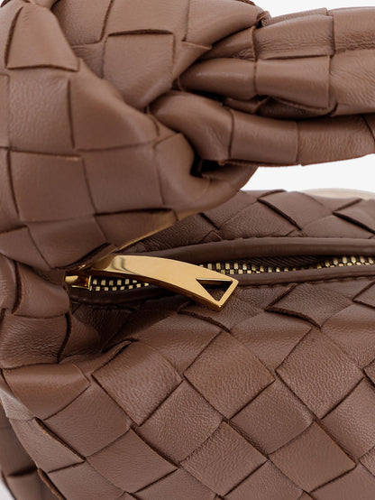 Mini Jodie leather handbag with Intrecciato pattern thumbnail