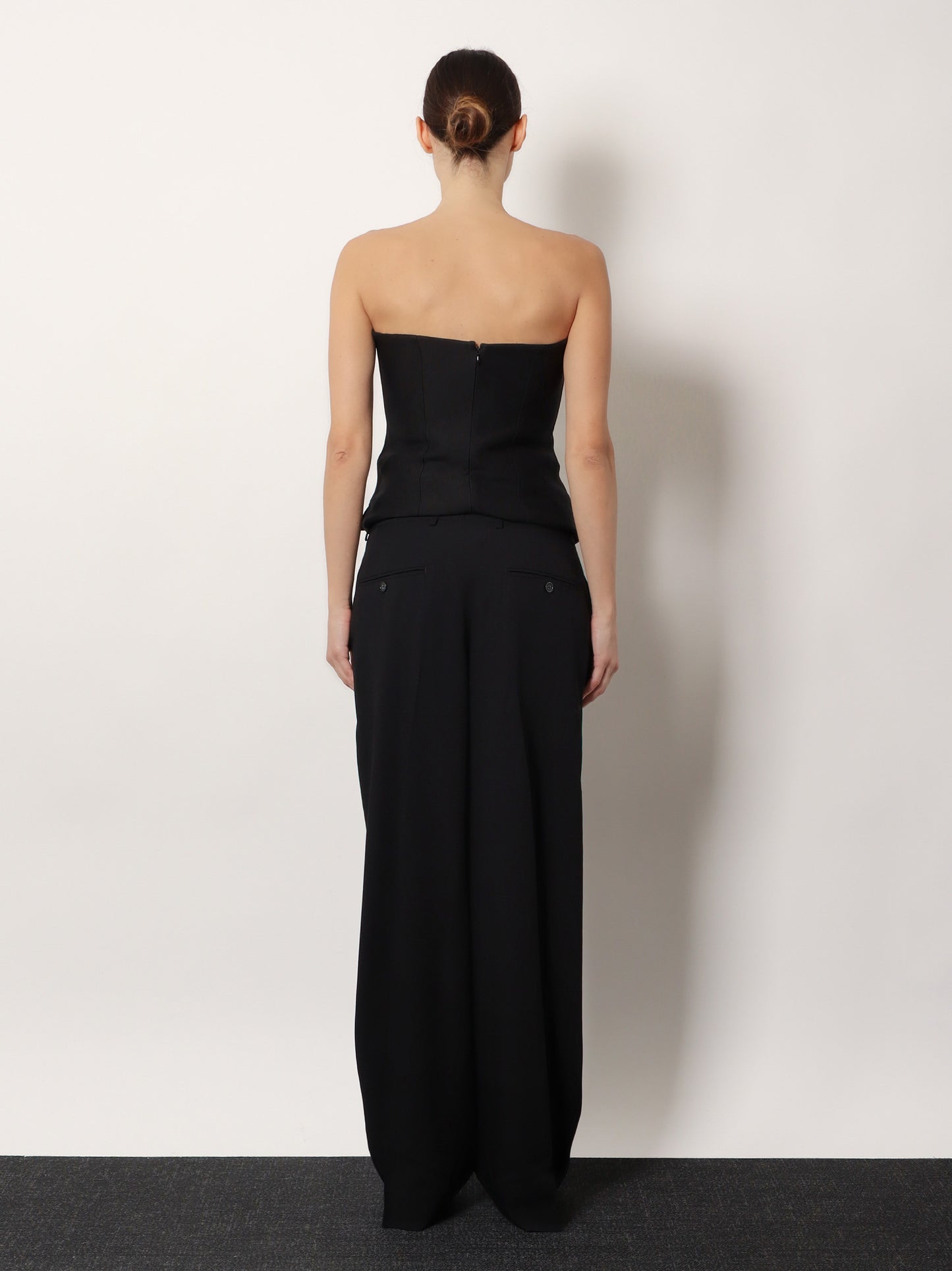 Viscose and wool trousers