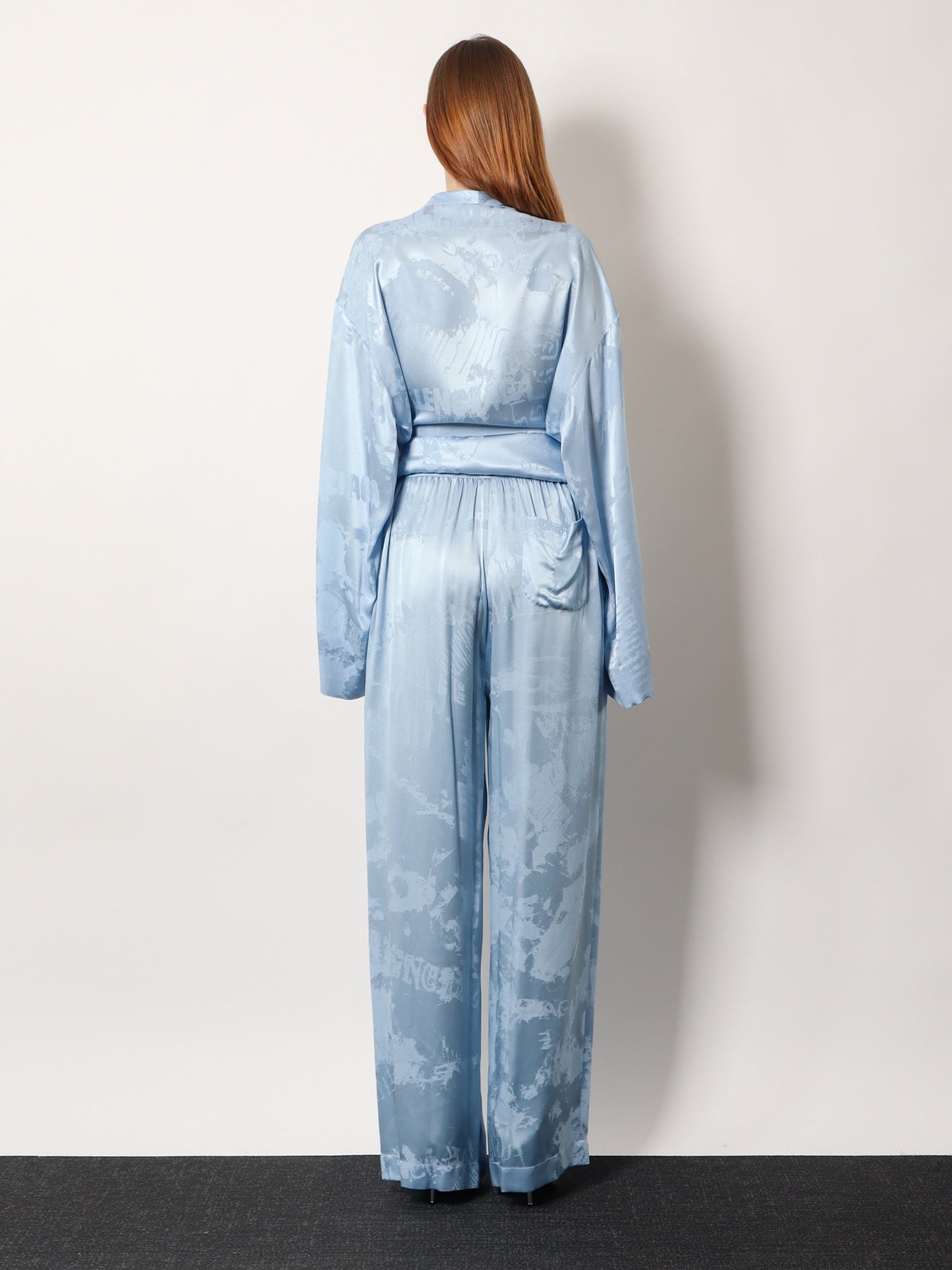 Pajamas printed silk trousers