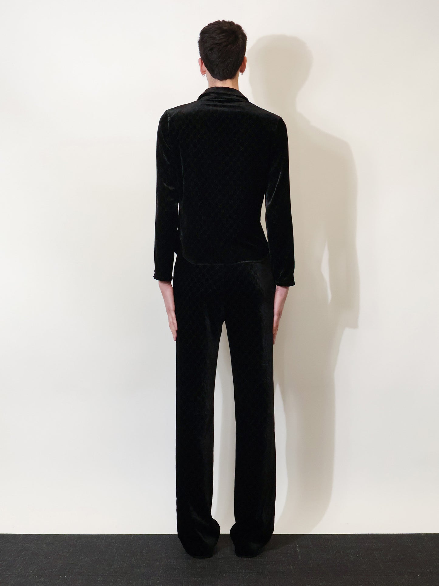 GG stretch devoré velvet trousers