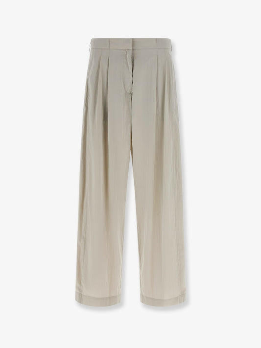 Iven silk and nylon trousers