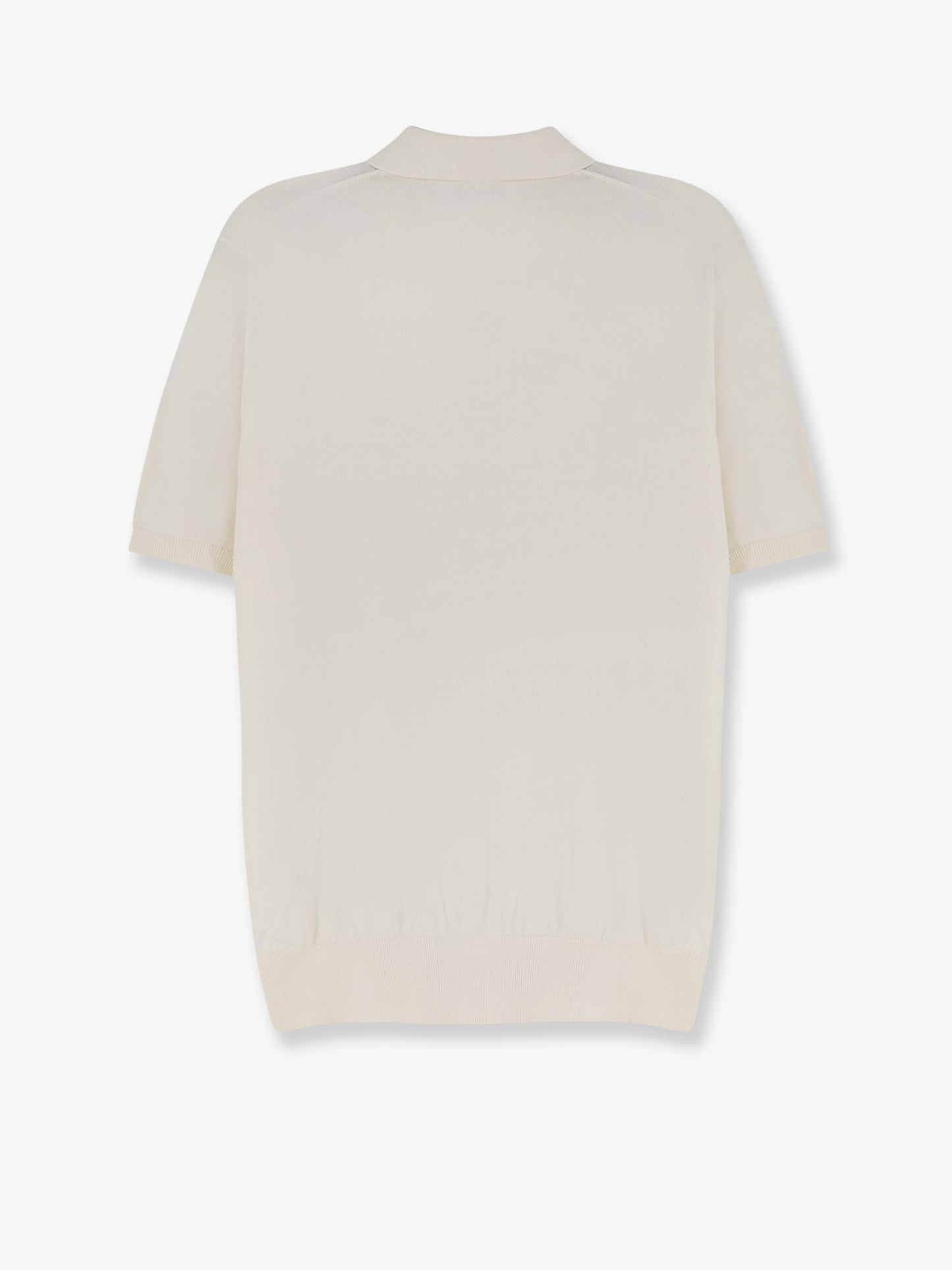 Cotton and silk blend polo shirt
