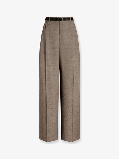 Mélange trousers with belt thumbnail
