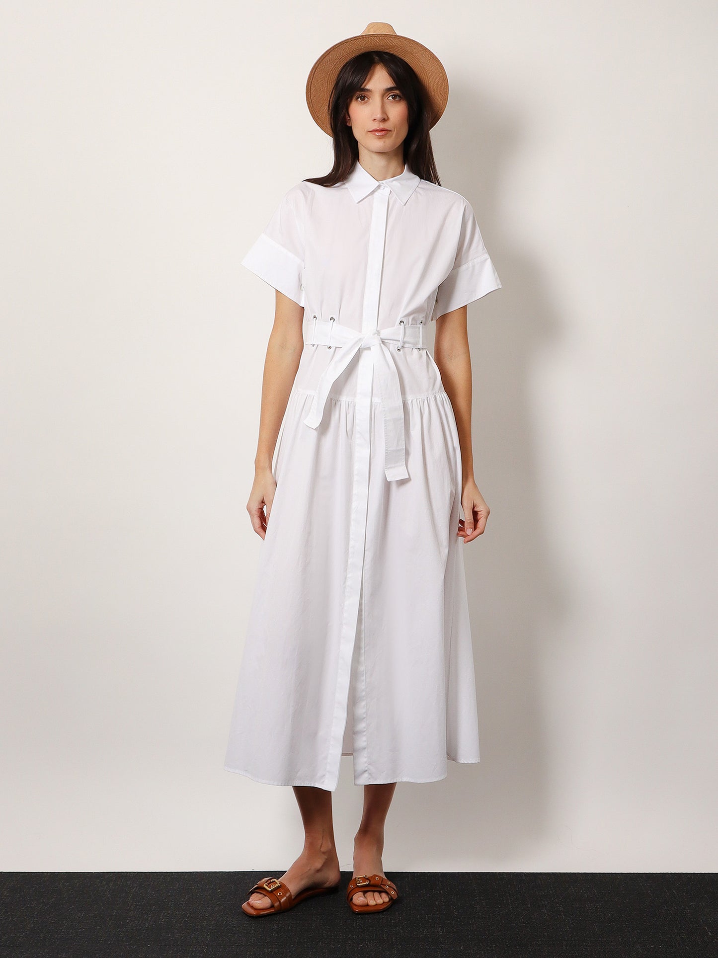 Agoraio cotton chemisier dress